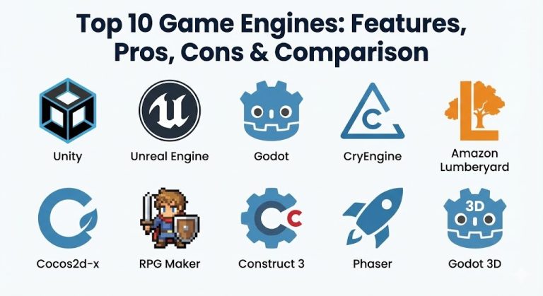 Top 10 Game Engines: Features, Pros, Cons & Comparison – Gurukul Galaxy