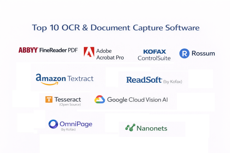 Doc Capture Device Top 10 OCR & Document Capture Software: Features, Pros, Cons ...