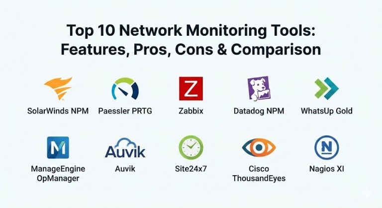 Top 10 Network Monitoring Tools: Features, Pros, Cons & Comparison ...