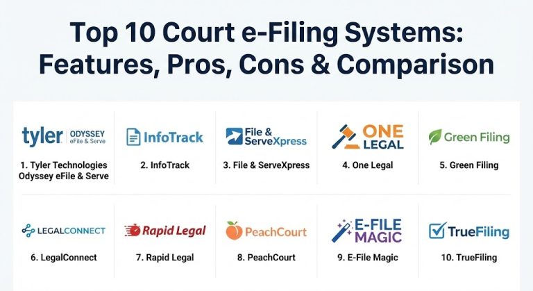 Top 10 Court e-Filing Systems: Features, Pros, Cons & Comparison ...