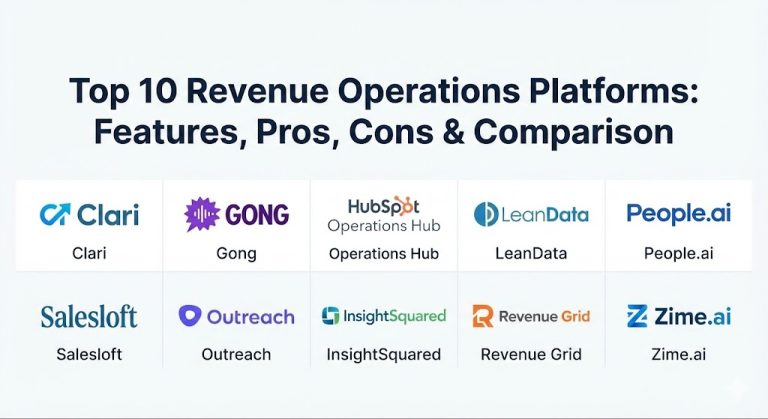 Top 10 Revenue Operations Platforms: Features, Pros, Cons & Comparison ...